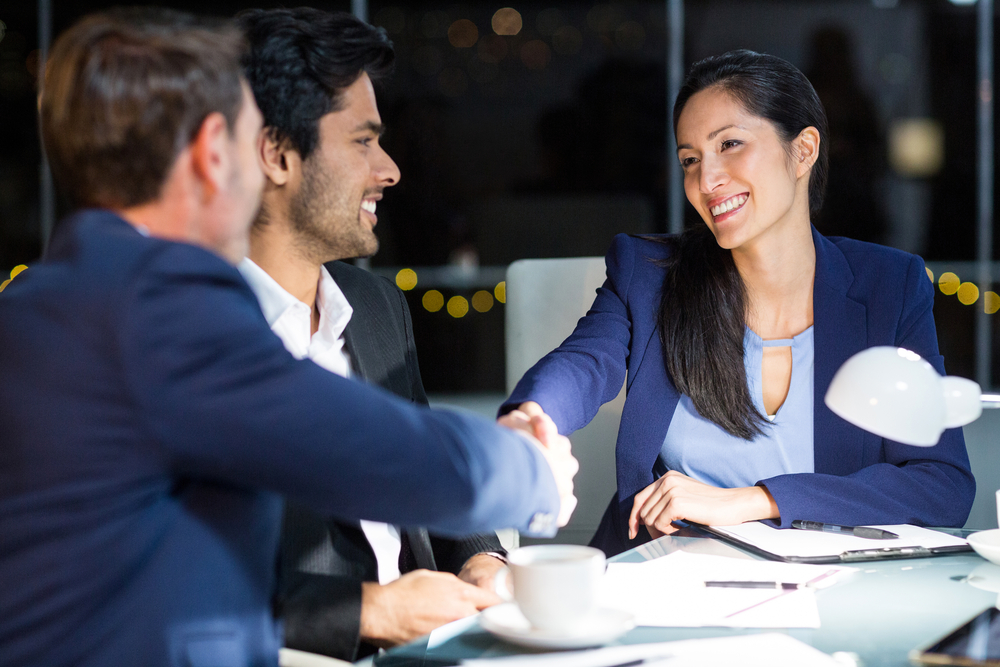 business partners shaking hands